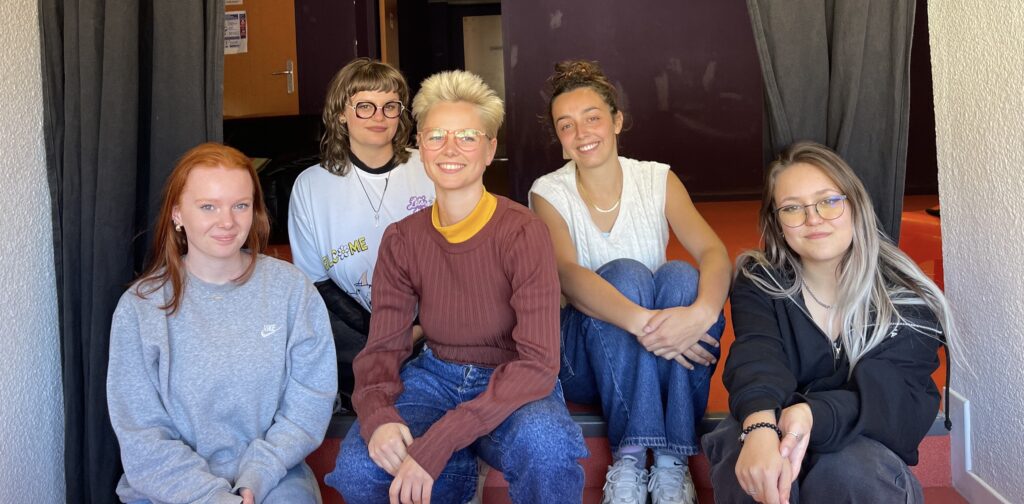 Exploration XR en action : Camille Puyaumont, Manon Forin, Camille Ott et Lara Strentz, accompagnées par Servane Blat, le 26 septembre 2023