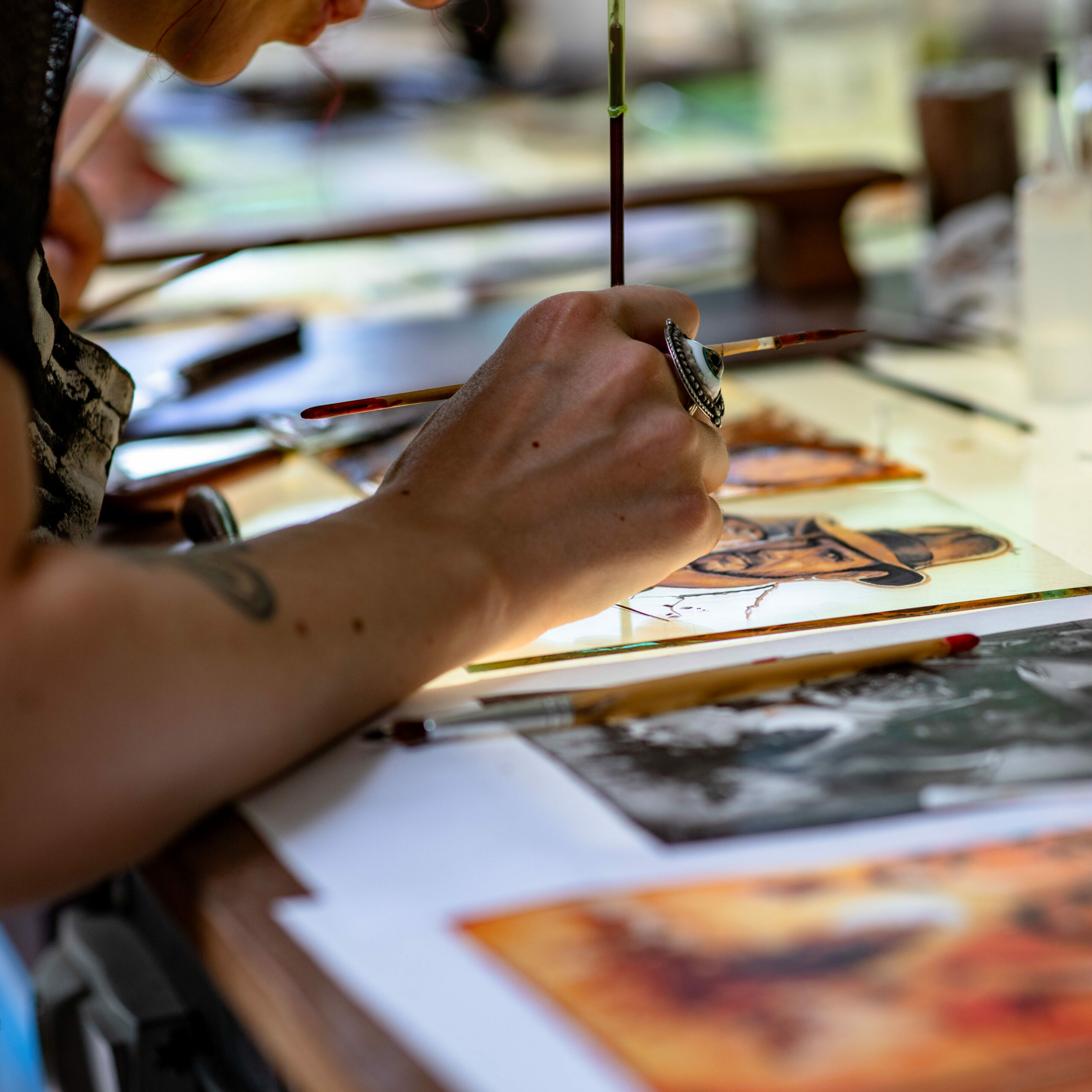 peinture sur verre